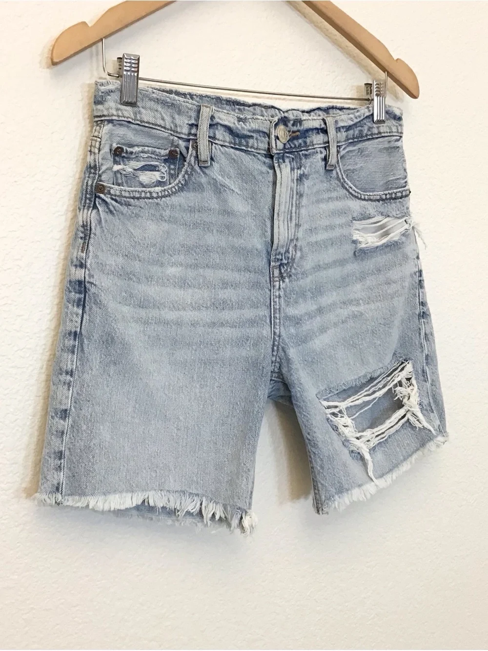 American Eagle 0 Skater Denim Shorts Women’s Baggy Relaxed Long 2022